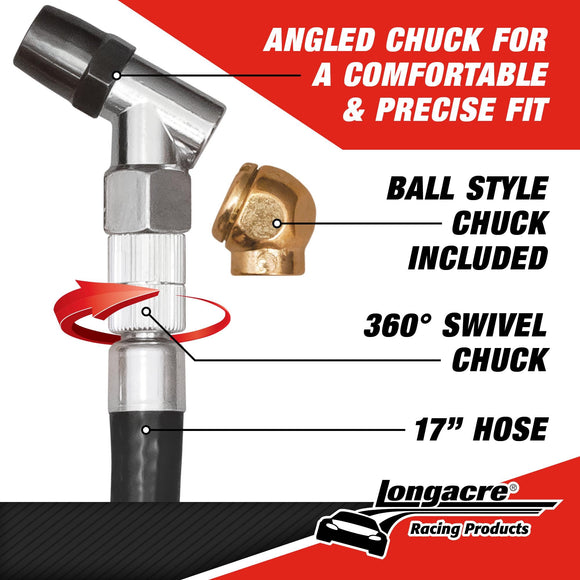 Longacre 52-53098 Digital Quick Fill Tire Pressure Gauge 0-125 psi