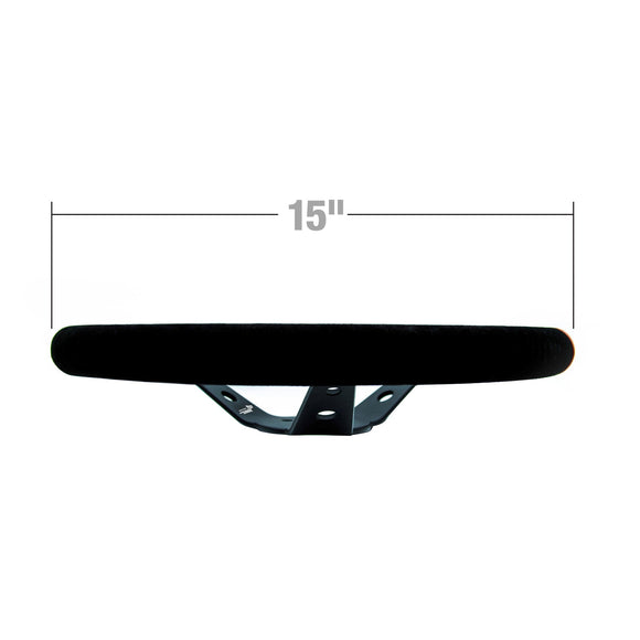 Longacre 52-56797 Suede Dished Steering Wheel - 15" Black