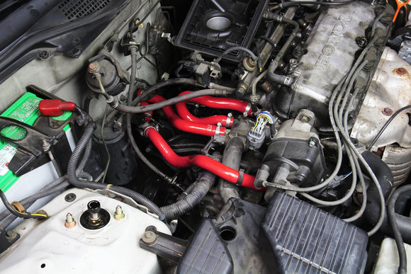 HPS シリコンヒーターホースキット Honda Civic CX DX LX 1.6L D16 SOHC 1996-2000用
