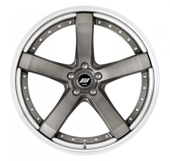 WORK ZEAST ST2 Trans Gray Polish (TGP) – 21 inch STEP RIM, semi concave wheel shown, finish reference for 20 inch STEP RIM
