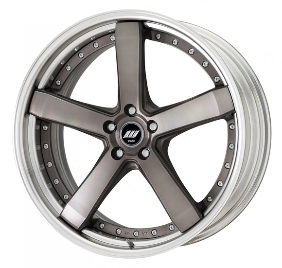 WORK ZEAST ST2 Trans Gray Polish (TGP) – 21 inch STEP RIM, semi concave wheel shown, finish reference for 20 inch STEP RIM