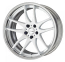 WORK EMOTION CR 2P — White (WHT), Deep Concave. WORK's 19 inch FULL REVERSE wheel, shown as a finish reference for 18 inch FULL REVERSE.