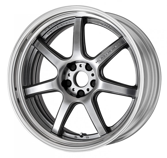 WORK EMOTION T7R 2P 20 inch STEP RIM, Glimit Silver (GTS), Semi Concave — WORK factory photo