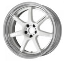 WORK EMOTION T7R 2P — White (WHT), Semi Concave. WORK's 20 inch STEP RIM wheel, shown as a finish reference for 19 inch FULL REVERSE.