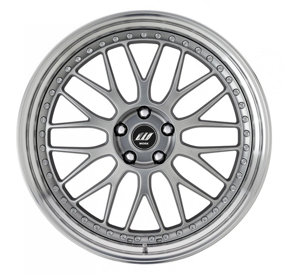 WORK ZISTANCE W10M — Crystal Silver (CS), 21 inch, 3-piece STEP RIM. WORK factory photo.