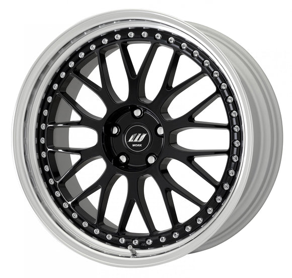 WORK ZISTANCE W10M — Black (BLK), 20 inch, 3-piece STEP RIM. WORK factory photo.