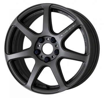WORK EMOTION T7R — Mat Carbon (MGM), SEMI taper. WORK's 17 inch NORMAL wheel, shown as a finish reference for 18 inch NORMAL.