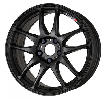 WORK EMOTION CR Kiwami — Matte Black (MBL), SEMI taper. WORK's 18 inch NORMAL wheel, shown as a finish reference for 17 inch NORMAL.