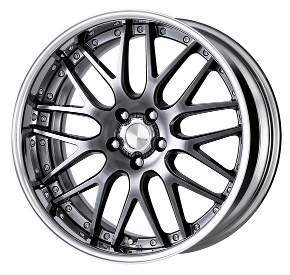 WORK LANVEC LM1 Glim Black – 20 inch wheel with a different rim type shown, finish reference for 21 inch STEP RIM