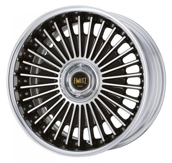 WORK EMITZ 20 inch STEP RIM – Black Cut Clear (BP)