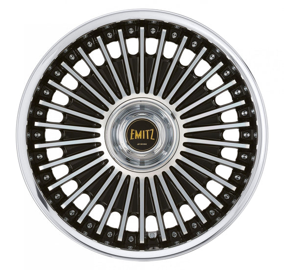 WORK EMITZ Black Cut Clear (BP) – 19 inch (rim type not stated by WORK) wheel shown, finish reference for 19 inch FULL REVERSE