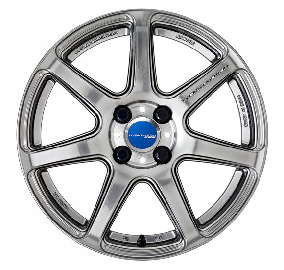 WORK EMOTION T7R — Glimit Silver (GTS). WORK's 16 inch NORMAL wheel, shown as a finish reference for 17 inch NORMAL.
