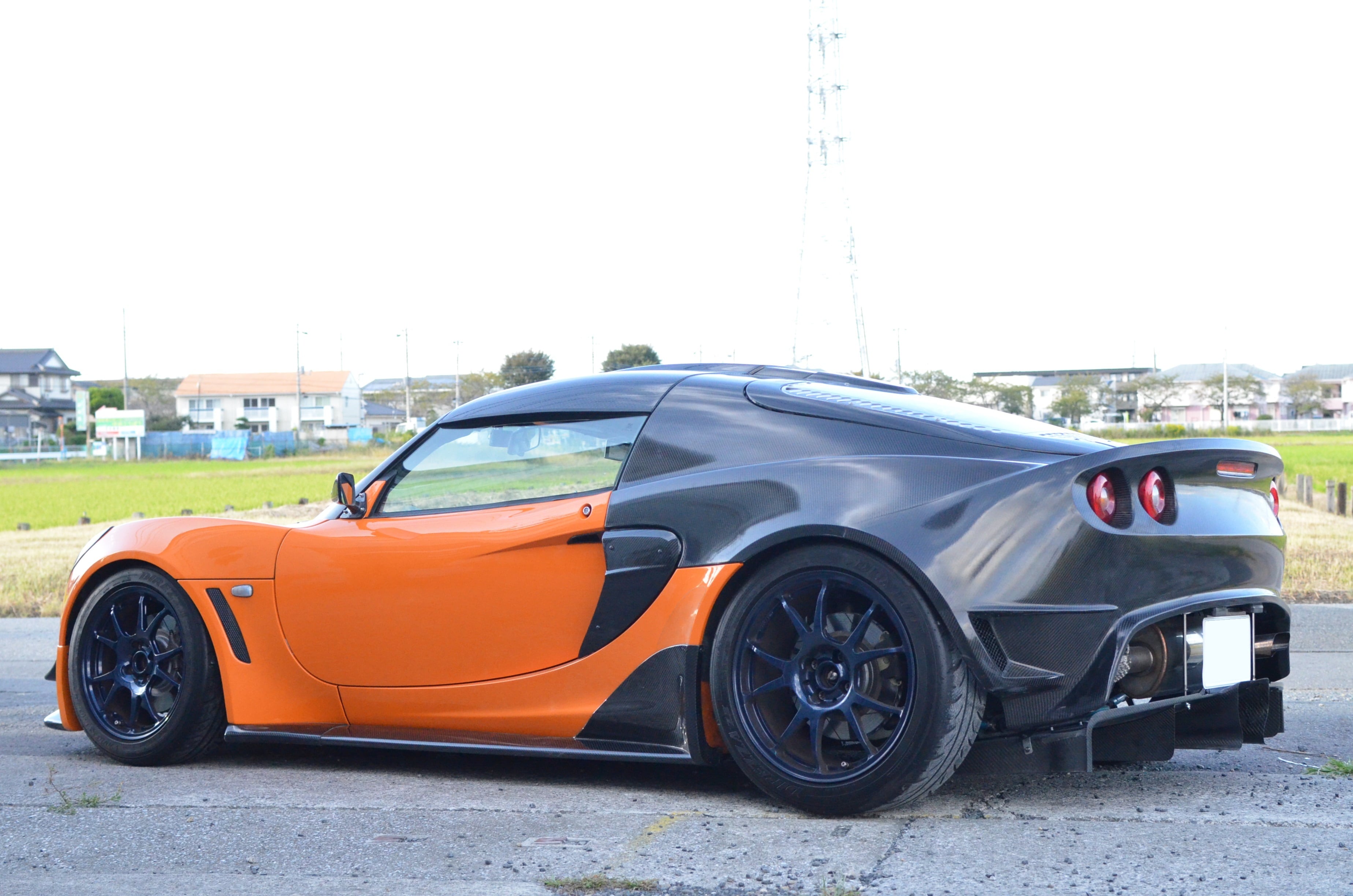 Exige Rear Kepla FRP & Dry Carbon Fiber Rear Clamshell for 2004-2011 Exige ...