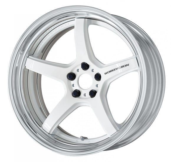 WORK EMOTION T5R 2P — White (WHT), Deep Concave. WORK's 20 inch STEP RIM wheel, shown as a finish reference for 19 inch STEP RIM.
