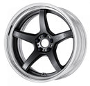 WORK EMOTION T5R 2P — Mat Carbon (MGM), Deep Concave. WORK's 20 inch STEP RIM wheel, shown as a finish reference for 19 inch STEP RIM.