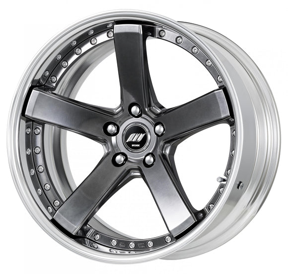 BACK LABEL ZEAST BST2 19 inch FULL REVERSE, Brilliant Silver Black (BSB), Deep Concave — WORK factory photo