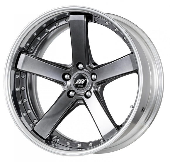 BACK LABEL ZEAST BST2 — Brilliant Silver Black (BSB), Middle Concave. WORK's 20 inch FULL REVERSE wheel, shown as a finish reference for 19 inch FULL REVERSE.