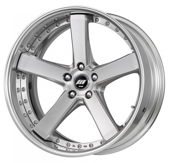 BACK LABEL ZEAST BST2 — Brushed (BRU), Middle Concave. WORK's 20 inch FULL REVERSE wheel, shown as a finish reference for 19 inch FULL REVERSE.