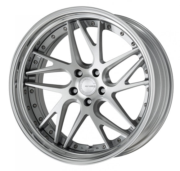 WORK GNOSIS CVX Middle Concave Brushed (BRU) – 21 inch STEP RIM wheel shown, reference for 22 inch STEP RIM
