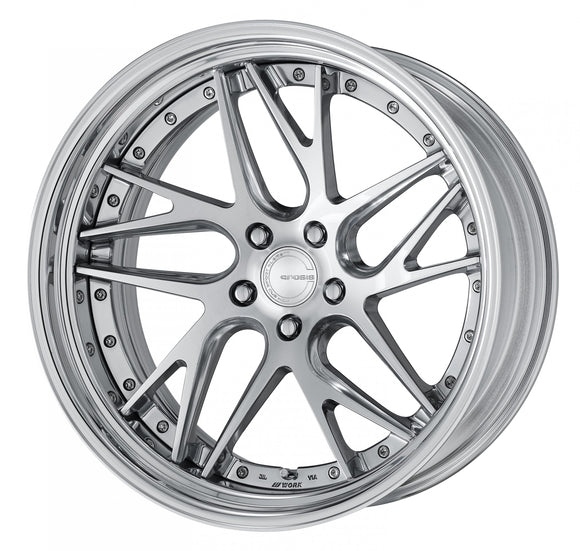WORK GNOSIS CVX Deep Concave Composite Buff Brushed (PBU) – 21 inch STEP RIM wheel shown, reference for 20 inch STEP RIM