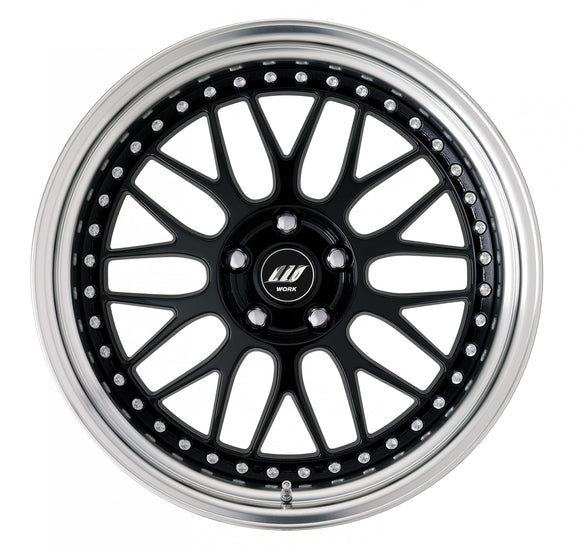 WORK ZISTANCE W10M — Black (BLK), 19 inch, 3-piece STEP RIM. WORK factory photo.