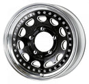 WORK CRAG GALVATRE — Black Chamfer Machining (BC), 15 inch 3-piece NORMAL rim. WORK factory photo, shown as a finish reference for 16 inch.