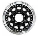 WORK CRAG GALVATRE — Black Chamfer Machining (BC), 15 inch 3-piece NORMAL rim. WORK factory photo, shown as a finish reference for 16 inch.