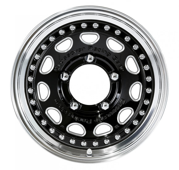 WORK CRAG GALVATRE — Black Chamfer Machining (BC), 15 inch 3-piece NORMAL rim. WORK factory photo.