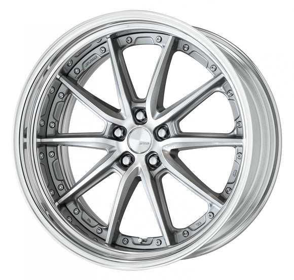 WORK LANVEC LS10 21 inch STEP RIM – GR Silver Cut Clear