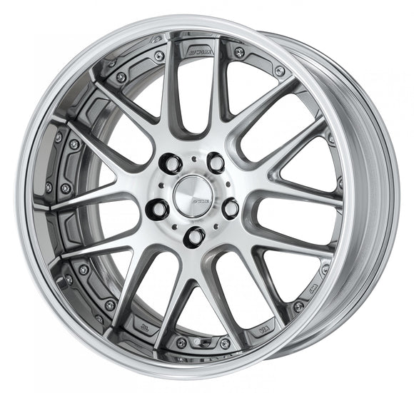 WORK LANVEC LM7 18 inch FULL REVERSE – GR Silver Cut Clear