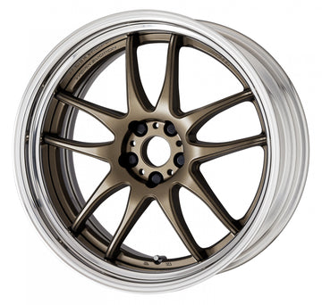 WORK EMOTION CR 2P — Ashed Titanium (AHG), Semi Concave. WORK's 20 inch STEP RIM wheel, shown as a finish reference for 19 inch STEP RIM.