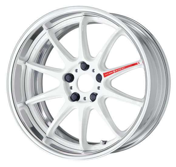 WORK EMOTION ZR10 2P 18 inch FULL REVERSE, Azure White (AZW), Middle Concave — WORK factory photo
