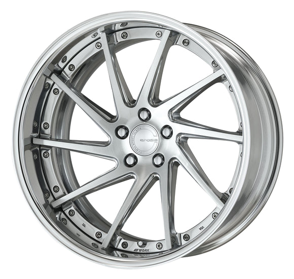 WORK GNOSIS CVS Deep Concave Composite Buff Brushed (PBU) – 20 inch FULL REVERSE wheel shown, reference for 21 inch FULL REVERSE