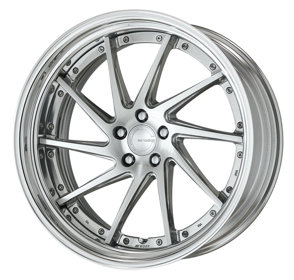 WORK GNOSIS CVS Middle Concave Composite Buff Brushed (PBU) – 21 inch STEP RIM wheel shown, reference for 20 inch STEP RIM