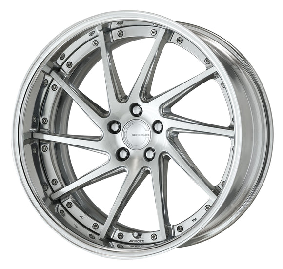 WORK GNOSIS CVS Middle Concave Composite Buff Brushed (PBU) – 20 inch FULL REVERSE wheel shown, reference for 21 inch FULL REVERSE