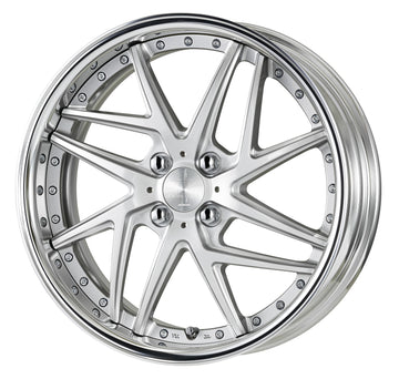 WORK RIZALTADO MESH2 Light Grayish Silver – 17 inch wheel with a different rim type shown, finish reference for 17 inch STEP RIM