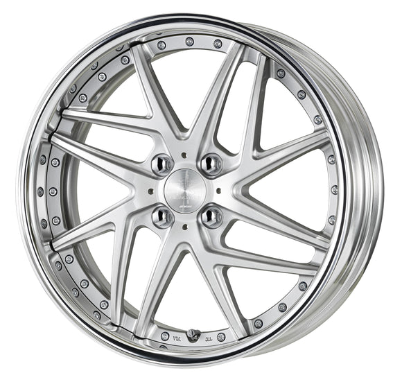 WORK RIZALTADO MESH2 Light Grayish Silver – 17 inch wheel with a different rim type shown, finish reference for 17 inch STEP RIM