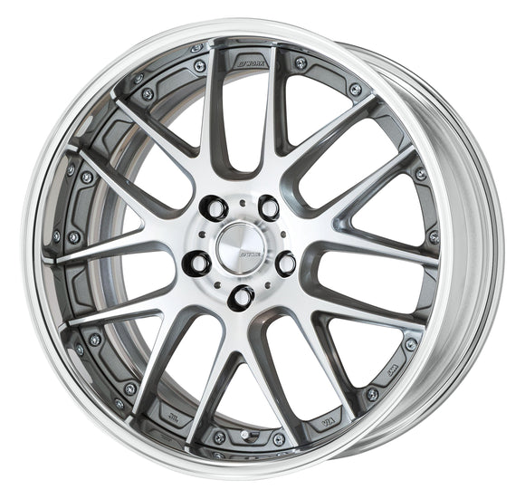WORK LANVEC LM7 19 inch FULL REVERSE – GR Silver Cut Clear