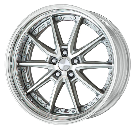 WORK LANVEC LS10 20 inch STEP RIM – GR Silver Cut Clear