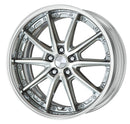 WORK LANVEC LS10 19 inch FULL REVERSE – GR Silver Cut Clear