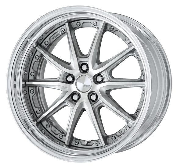 WORK LANVEC LS10 19 inch STEP RIM – GR Silver Cut Clear