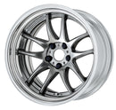 WORK EMOTION CR 2P — Glimit Silver (GTS), Deep Concave. WORK's 18 inch STEP RIM wheel, shown as a finish reference for 20 inch STEP RIM.