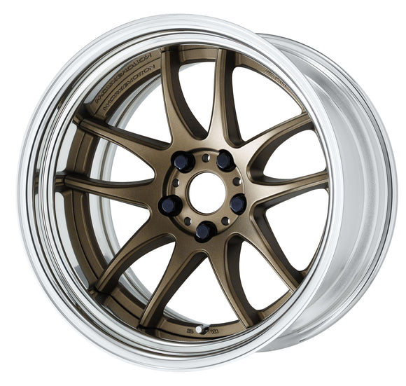 WORK EMOTION CR 2P — Ashed Titanium (AHG), Deep Concave. WORK's 18 inch STEP RIM wheel, shown as a finish reference for 20 inch STEP RIM.