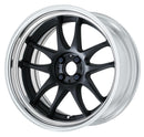 WORK EMOTION CR 2P — Matte Black (MBL), Semi Concave. WORK's 18 inch STEP RIM wheel, shown as a finish reference for 20 inch STEP RIM.