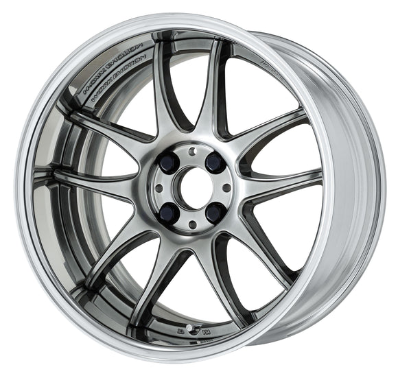 WORK EMOTION CR 2P — Glimit Silver (GTS), Semi Concave. WORK's 17 inch FULL REVERSE wheel, shown as a finish reference for 19 inch FULL REVERSE.