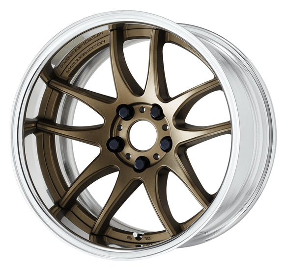 WORK EMOTION CR 2P — Ashed Titanium (AHG), Deep Concave. WORK's 17 inch FULL REVERSE wheel, shown as a finish reference for 18 inch FULL REVERSE.