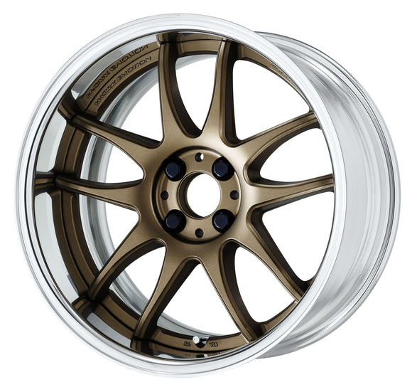 WORK EMOTION CR 2P — Ashed Titanium (AHG), Semi Concave. WORK's 17 inch FULL REVERSE wheel, shown as a finish reference for 18 inch FULL REVERSE.