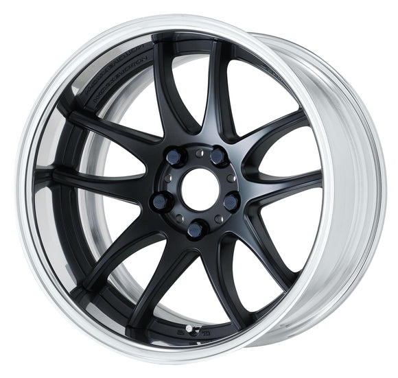 WORK EMOTION CR 2P — Matte Black (MBL), Deep Concave. WORK's 17 inch FULL REVERSE wheel, shown as a finish reference for 19 inch FULL REVERSE.
