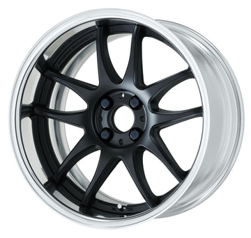 WORK EMOTION CR 2P — Matte Black (MBL), Semi Concave. WORK's 17 inch FULL REVERSE wheel, shown as a finish reference for 19 inch FULL REVERSE.