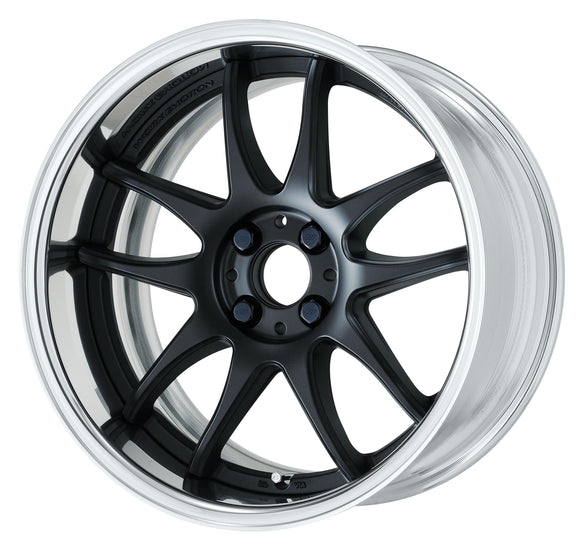 WORK EMOTION CR 2P — Matte Black (MBL), Semi Concave. WORK's 17 inch FULL REVERSE wheel, shown as a finish reference for 18 inch FULL REVERSE.